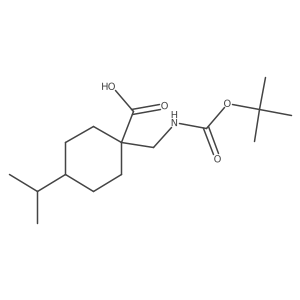 1-({[(Tert-butoxy)carbonyl]amino}methyl)-4-(propan-2-yl)cyclohexane-1-carboxylic acid Structure