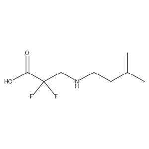 2,2-Difluoro-3-[(3-methylbutyl)amino]propanoic acid结构式