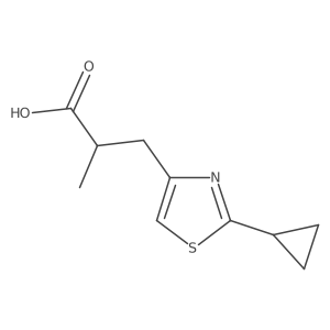 3-(2-Cyclopropyl-1,3-thiazol-4-yl)-2-methylpropanoic acid结构式
