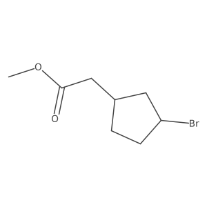 Methyl 2-(3-bromocyclopentyl)acetate结构式