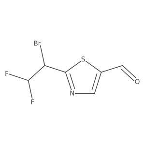 2-(1-Bromo-2,2-difluoroethyl)-1,3-thiazole-5-carbaldehyde结构式
