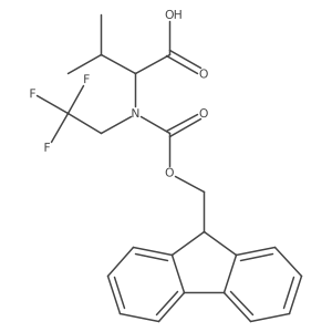 (2S)-2-({[(9H-fluoren-9-yl)methoxy]carbonyl}(2,2,2-trifluoroethyl)amino)-3-methylbutanoic acid结构式