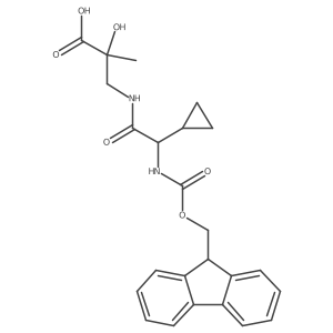3-[2-cyclopropyl-2-({[(9H-fluoren-9-yl)methoxy]carbonyl}amino)acetamido]-2-hydroxy-2-methylpropanoic acid Structure