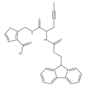 5-{[2-({[(9H-fluoren-9-yl)methoxy]carbonyl}amino)hex-4-ynamido]methyl}-1,3-oxazole-4-carboxylic acid Structure