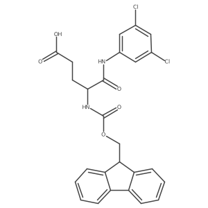 4-[(3,5-dichlorophenyl)carbamoyl]-4-({[(9H-fluoren-9-yl)methoxy]carbonyl}amino)butanoic acid结构式