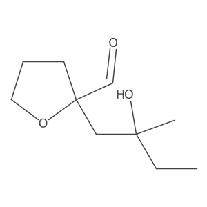 2-(2-Hydroxy-2-methylbutyl)oxolane-2-carbaldehyde Structure
