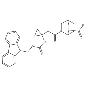 2-{2-[1-({[(9H-fluoren-9-yl)methoxy]carbonyl}amino)cyclopropyl]acetyl}-2-azabicyclo[2.2.2]octane-6-carboxylic acid Structure