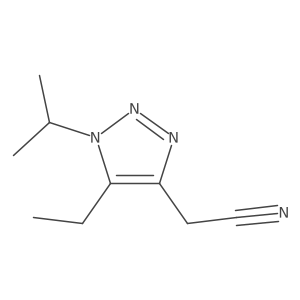 2-[5-ethyl-1-(propan-2-yl)-1H-1,2,3-triazol-4-yl]acetonitrile结构式