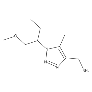 [1-(1-methoxybutan-2-yl)-5-methyl-1H-1,2,3-triazol-4-yl]methanamine结构式