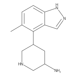 5-(5-methyl-1H-indazol-4-yl)piperidin-3-amine结构式