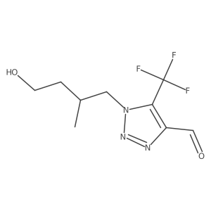 1-(4-hydroxy-2-methylbutyl)-5-(trifluoromethyl)-1H-1,2,3-triazole-4-carbaldehyde Structure