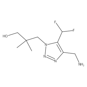 3-[4-(aminomethyl)-5-(difluoromethyl)-1H-1,2,3-triazol-1-yl]-2,2-dimethylpropan-1-ol Structure
