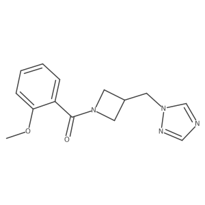 1-{[1-(2-methoxybenzoyl)azetidin-3-yl]methyl}-1H-1,2,4-triazole结构式