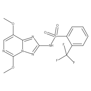 N-(5,8-Dimethoxy[1,2,4]triazolo[1,5-c]pyrimidin-2-yl)-2-(trifluoromethyl)benzenesulfonamide Structure