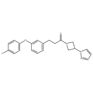 1-(3-(1H-1,2,3-triazol-1-yl)azetidin-1-yl)-3-(3-(4-fluorophenoxy)phenyl)propan-1-one Structure