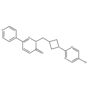 2-{[1-(5-Bromopyrimidin-2-yl)azetidin-3-yl]methyl}-6-(pyridin-4-yl)-2,3-dihydropyridazin-3-one Structure