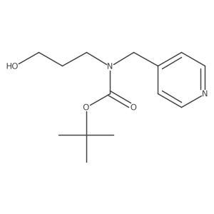 tert-butyl N-(3-hydroxypropyl)-N-[(pyridin-4-yl)methyl]carbamate结构式
