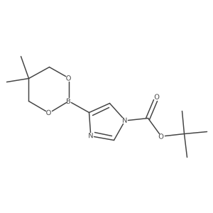 Tert-butyl 4-(5,5-dimethyl-1,3,2-dioxaborinan-2-yl)imidazole-1-carboxylate结构式