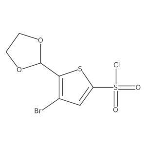 4-Bromo-5-(1,3-dioxolan-2-yl)thiophene-2-sulfonyl chloride结构式
