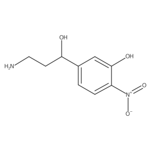 5-[(1R)-3-amino-1-hydroxypropyl]-2-nitrophenol结构式