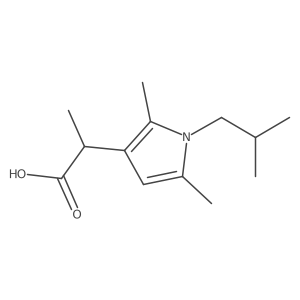 2-[2,5-dimethyl-1-(2-methylpropyl)-1H-pyrrol-3-yl]propanoic acid结构式