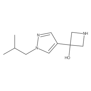 3-[1-(2-methylpropyl)-1H-pyrazol-4-yl]azetidin-3-ol Structure