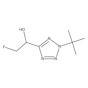 1-(2-tert-butyl-2H-1,2,3,4-tetrazol-5-yl)-2-fluoroethan-1-ol结构式