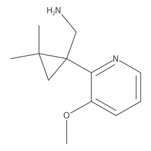 [1-(3-Methoxypyridin-2-yl)-2,2-dimethylcyclopropyl]methanamine结构式
