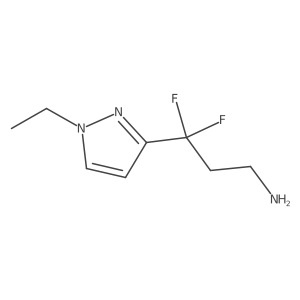3-(1-ethyl-1H-pyrazol-3-yl)-3,3-difluoropropan-1-amine Structure