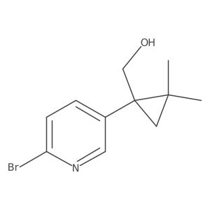 [1-(6-Bromopyridin-3-yl)-2,2-dimethylcyclopropyl]methanol Structure