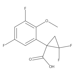 1-(3,5-Difluoro-2-methoxyphenyl)-2,2-difluorocyclopropane-1-carboxylic acid结构式
