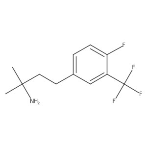 4-[4-Fluoro-3-(trifluoromethyl)phenyl]-2-methylbutan-2-amine结构式