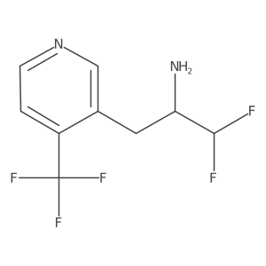 1,1-Difluoro-3-[4-(trifluoromethyl)pyridin-3-yl]propan-2-amine Structure