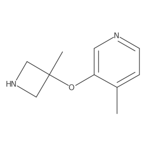 4-Methyl-3-[(3-methylazetidin-3-yl)oxy]pyridine结构式