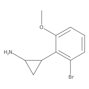 2-(2-Bromo-6-methoxyphenyl)cyclopropan-1-amine结构式