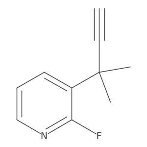 2-Fluoro-3-(2-methylbut-3-yn-2-yl)pyridine Structure