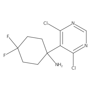 1-(4,6-Dichloropyrimidin-5-yl)-4,4-difluorocyclohexan-1-amine结构式