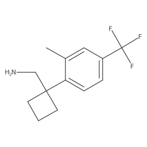 {1-[2-Methyl-4-(trifluoromethyl)phenyl]cyclobutyl}methanamine Structure