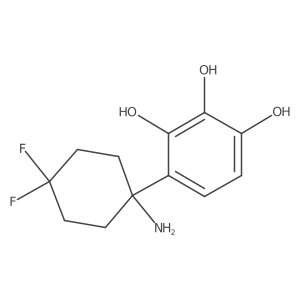 4-(1-Amino-4,4-difluorocyclohexyl)benzene-1,2,3-triol结构式