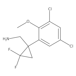 [1-(3,5-Dichloro-2-methoxyphenyl)-2,2-difluorocyclopropyl]methanamine结构式