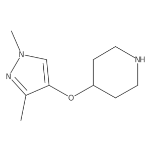 4-[(1,3-dimethyl-1H-pyrazol-4-yl)oxy]piperidine结构式