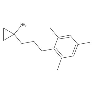 1-[3-(2,4,6-Trimethylphenyl)propyl]cyclopropan-1-amine结构式