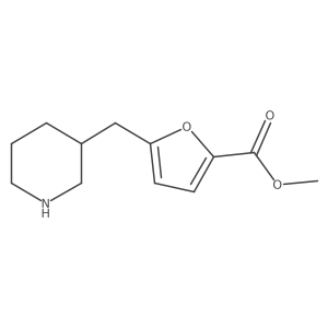 Methyl 5-[(piperidin-3-yl)methyl]furan-2-carboxylate结构式