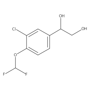 1-[3-Chloro-4-(difluoromethoxy)phenyl]ethane-1,2-diol Structure