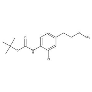 tert-butyl N-{4-[2-(aminooxy)ethyl]-2-chlorophenyl}carbamate结构式