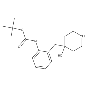 tert-butyl N-{2-[(4-hydroxypiperidin-4-yl)methyl]phenyl}carbamate Structure