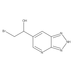 2-bromo-1-{3H-[1,2,3]triazolo[4,5-b]pyridin-6-yl}ethan-1-ol结构式