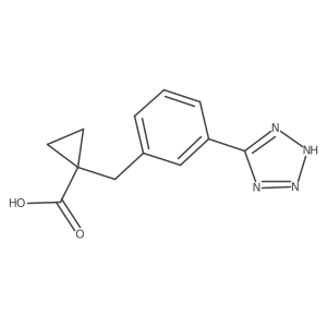 1-{[3-(1H-1,2,3,4-tetrazol-5-yl)phenyl]methyl}cyclopropane-1-carboxylic acid结构式