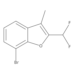 7-Bromo-2-(difluoromethyl)-3-methyl-1-benzofuran结构式