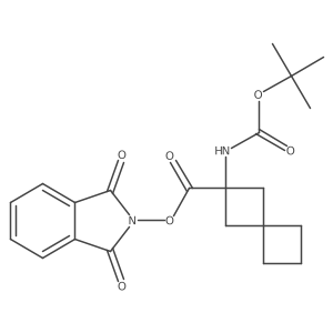 1,3-dioxo-2,3-dihydro-1H-isoindol-2-yl 2-{[(tert-butoxy)carbonyl]amino}spiro[3.3]heptane-2-carboxylate结构式